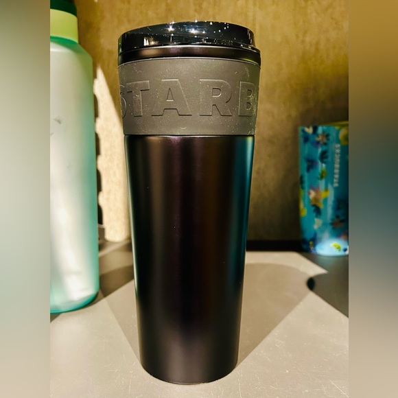Starbucks New 2023 Matt Black Stainless Steel Rubber Grip Cold Brew Cup Tumbler - Picture 6 of 11